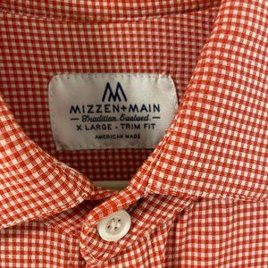 Mizzen + Main XL Trim Fit Red Gingham